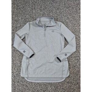 Veil Spark Pullover Womens Large Gray 1/4 Zip Long Sleeve Athletic Training Top‎